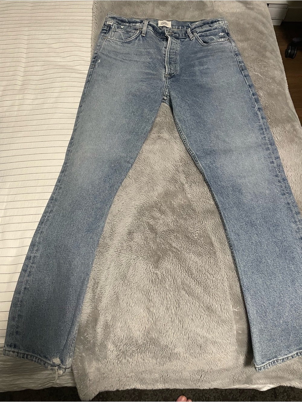 Citizens Of Humanity Faded Light Blue Straight Jeans